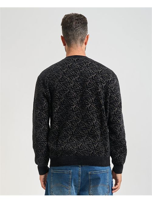 Men's Armani Exchange sweater with all-over logo ARMANI EXCHANGE | XM001330-AF16916FC196